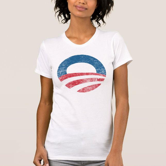 Camisa 2012 retro do logotipo de Obama (Frente)