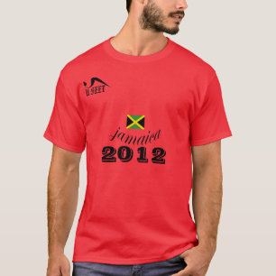 Camisa 2012 vermelha de Jamaica T