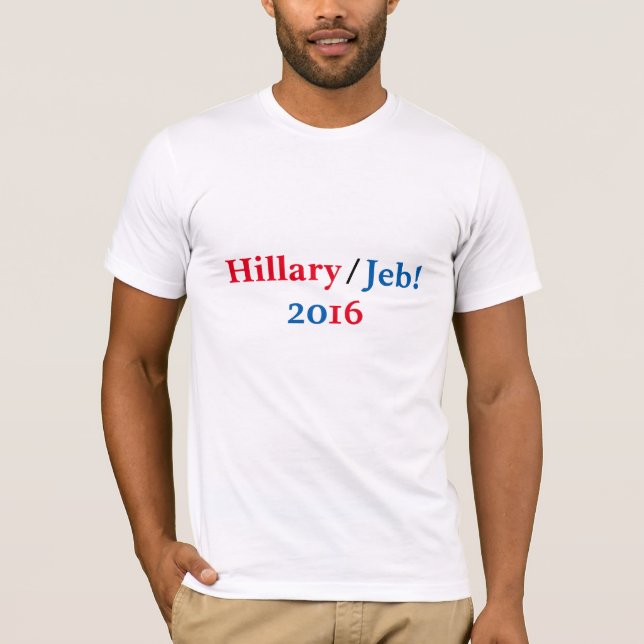 Camisa 2016 de Hillary/Jeb (Frente)