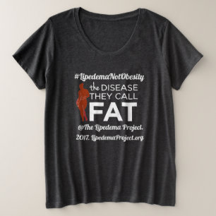 Camisa 2017 do #LipedemaNotFat do projeto de