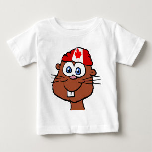 Camisa 2 da criança do castor do dia de Canadá