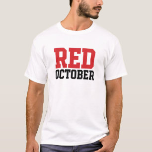 Camisa 2 do fã do fã do baseball em outubro vermel
