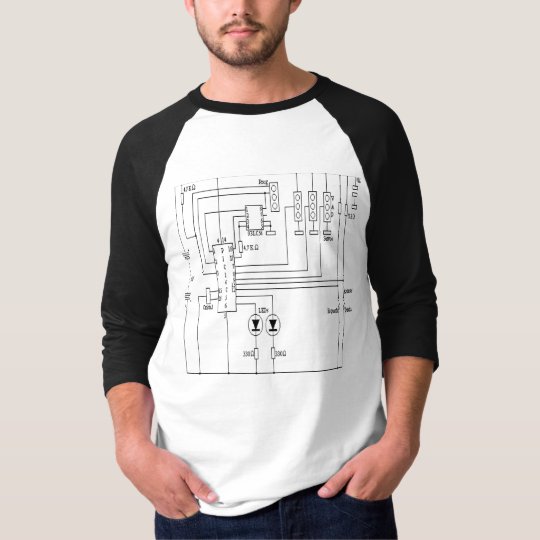 Camisa 2 tons tema eletronica-diagrama