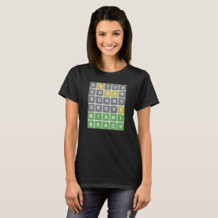 Camisa 3 do Wordle Quebra-cabeça "Miami Beach"