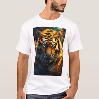 Camisa A com imagem de tigre