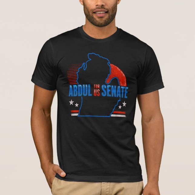 Camisa Abdul El Sayed para Senado dos EUA, 2026 Mi (Frente)