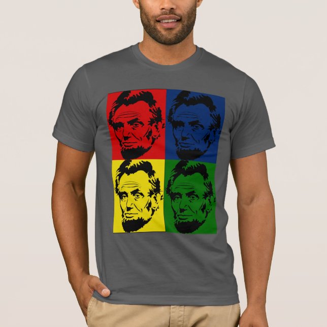 Camisa Abe Lincoln Moderno 4 cores Retrato (Frente)