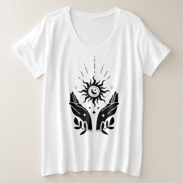 Camisa aberta Sun e Lua vibra T (Frente do Design)