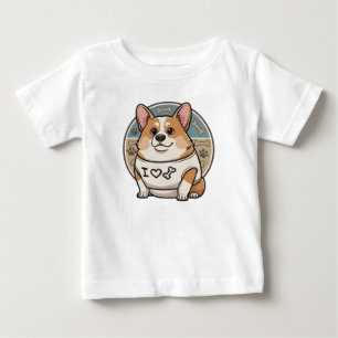 Camisa 'Adoro Ossos' do Corgi Fofo