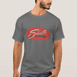Camisa afligida vintage do logotipo de Shasta