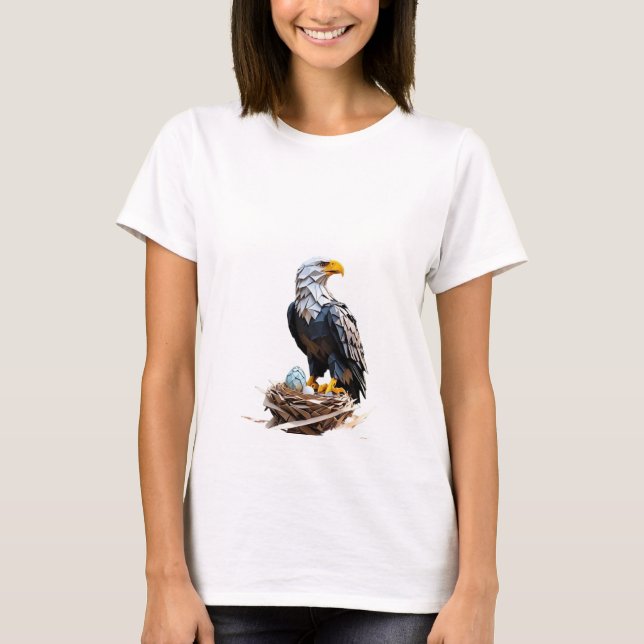 Camisa águia americana origami (Frente)