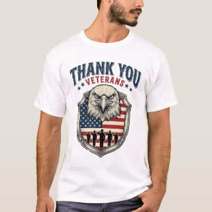 Camisa Águia Patriótica Escudo de Veteranos de Agr