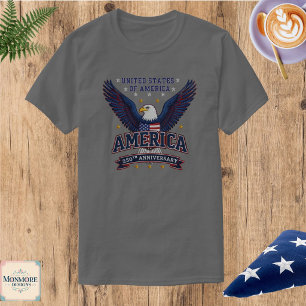 Camisa Águia Patriótica EUA 250º T-Shirt