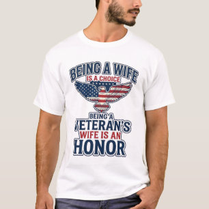 Camisa Águia Patriótica Honra Esposa de Veterano