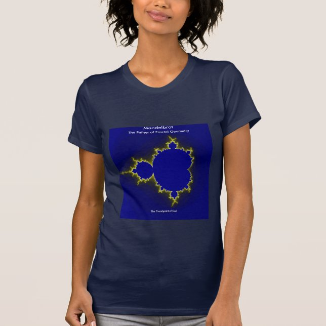 Camisa ajustada do Fractal de Mandelbrot (Frente)
