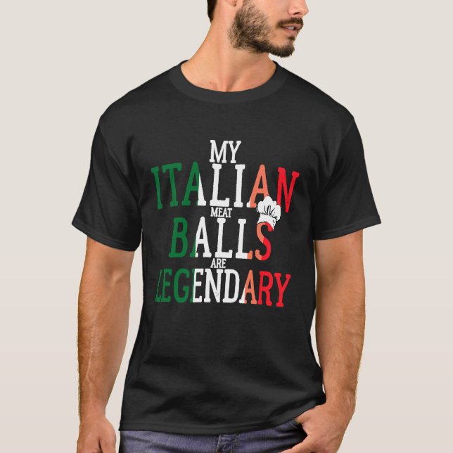 Camisa Almôndegas Chef Cozinheiros Bolas Italianas (Frente)