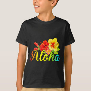 Camisa Aloha flor havaiana férias no Havaí mulhere