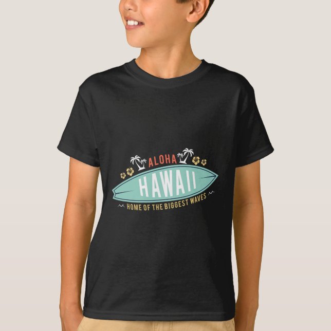 Camisa Aloha Havaí Meninos de Surf Presente de Pra (Frente)