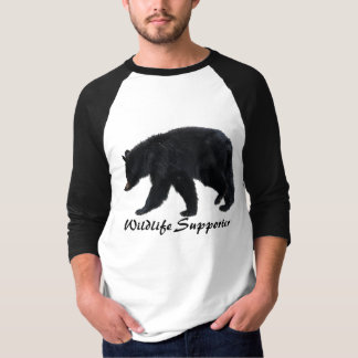 Camisa Amante de os animais do Urso Negro Andando