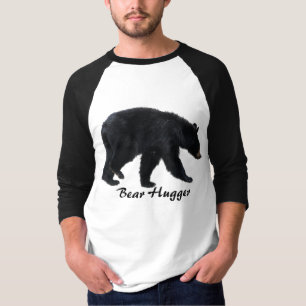 Camisa Amante de os animais do Urso Negro Andando