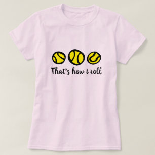 Camisa amarela da bola de tênis T que é como e