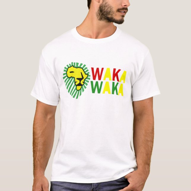 Camisa amarela de Waka Waka da juba do verde do (Frente)
