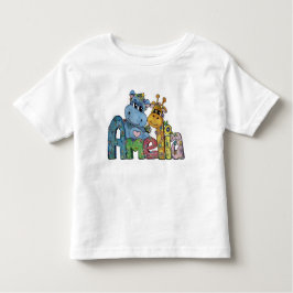Camisa Amelia com Hippo e Giraffe Art