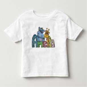 Camisa Amelia com Hippo e Giraffe Art