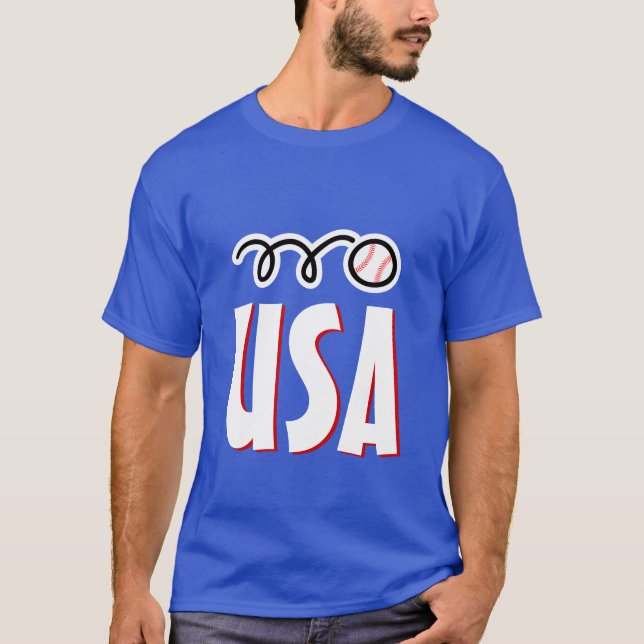 Camisa americana do basebol t para jogadores e fãs (Frente)