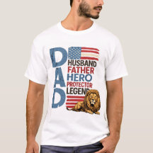 Camisa americana do pai Leão Patriótica