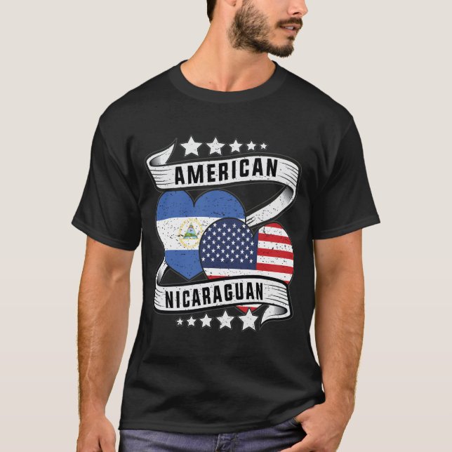 Camisa americana e nicaraguense (Frente)
