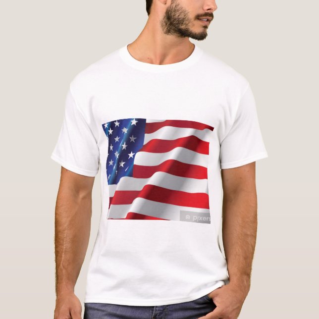 camisa americana para homens (Frente)