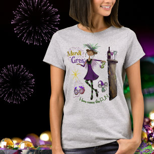 Camisa Amiga do Mardi Gras Caprichosa Roxa