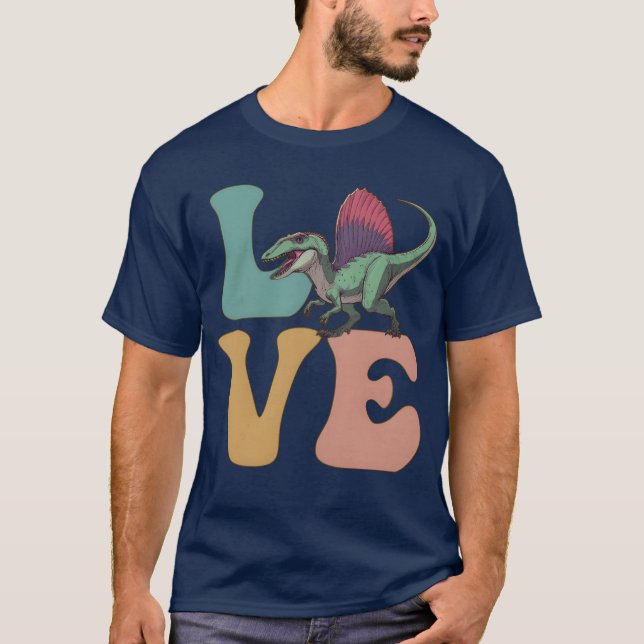 Camisa amigo do dinossauro Spinosaurus AMOR (Frente)