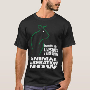 Camisa animal do preto T da libertação