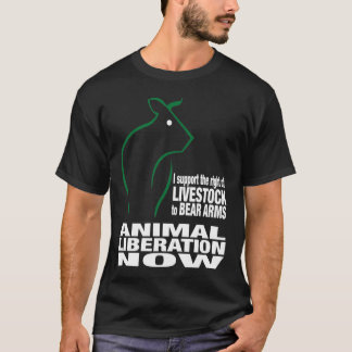 Camisa animal do preto T da libertação
