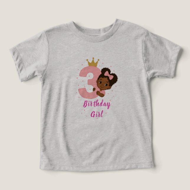 Camisa aniversário de 3 anos com doce Toddler (Design frontal)