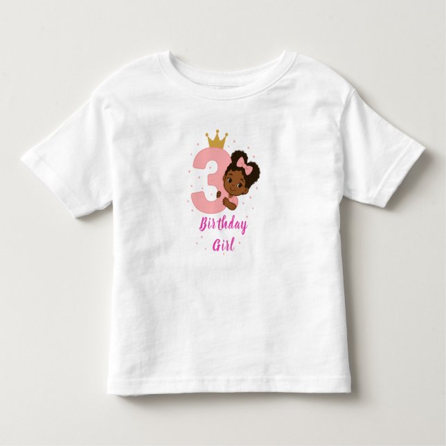 Camisa aniversário de 3 anos com doce Toddler (Frente)