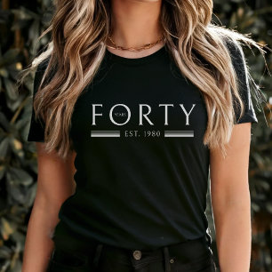 Camisa aniversário de 40 anos de 4 anos