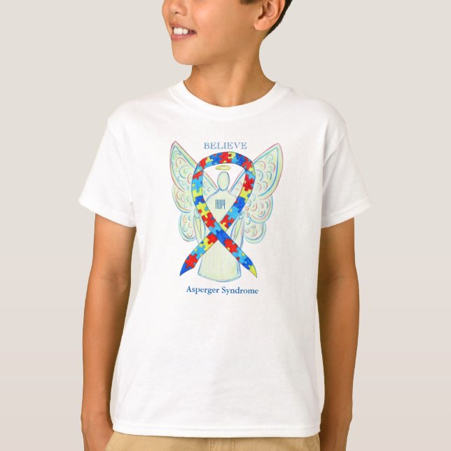 Camisa Anjo da Fita de Conscientização da Síndrome (Frente)