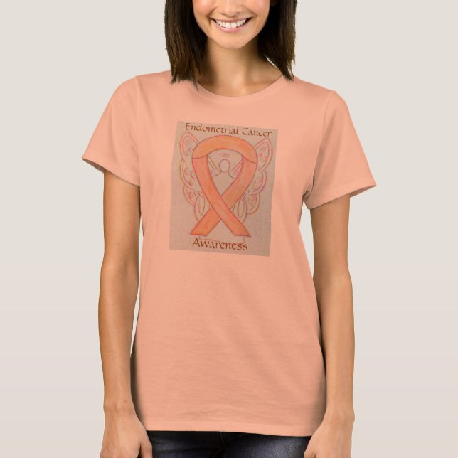 Camisa Anjo de Sensibilização do Cancer Endométrio (Frente)