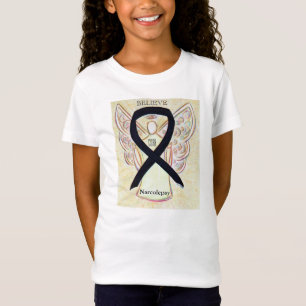 Camisa Anjo de Sensibilização Negra Narcolepia