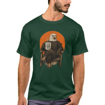 Camisa Anti Trampo com Ilustração Vintage de Águia