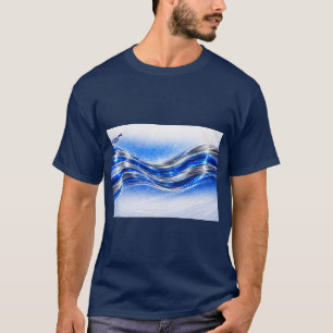 Camisa Aqualume Flow – Energia da Onda Prata Azul