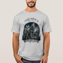 Camisa Aquário Lobo Zodíaco