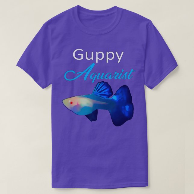 Camisa Aquarista Azul Guppy (Frente do Design)