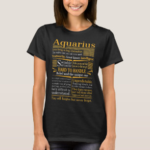 Camisa Aquarius T, Camisa de aniversário de Aquari
