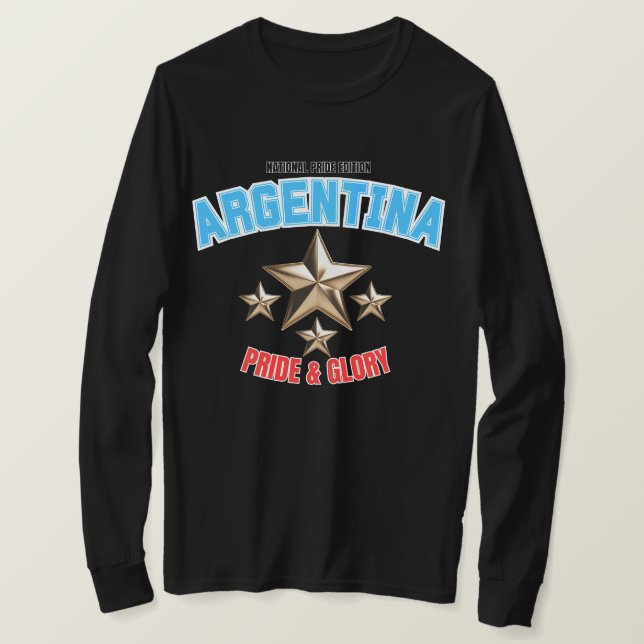 Camisa Argentina National Pride Edition Manga Long (Frente do Design)