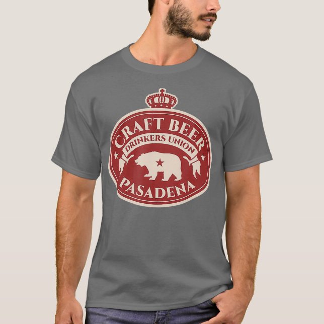 Camisa artesanato Beer Amantes - Pasadena Californ (Frente)
