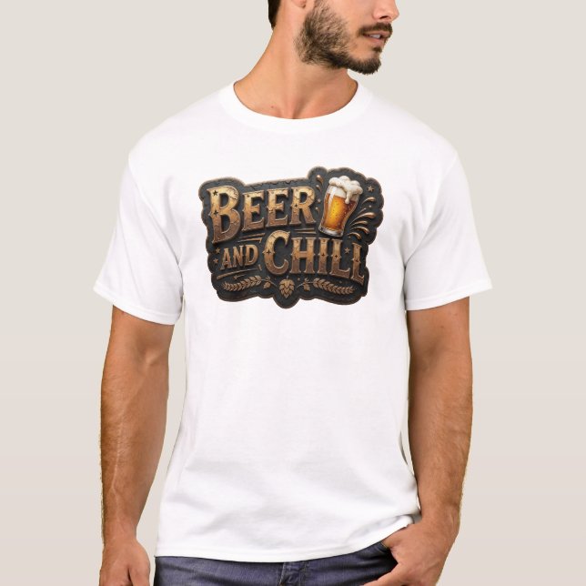 Camisa Artística CERVEJA E RELAX com Design (Frente)